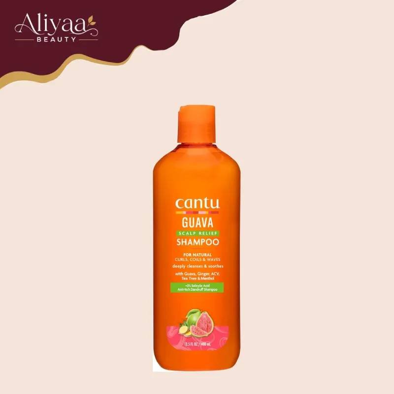 Cantu - Champú Alivio del Cuero Cabelludo con Guayaba y Jengibre - 400 ml - Limpieza y Cuidado para el Cabello Delicado y Respetuoso Cantu Shampoo Relief for Scalp with Guava & Ginger - Image 1