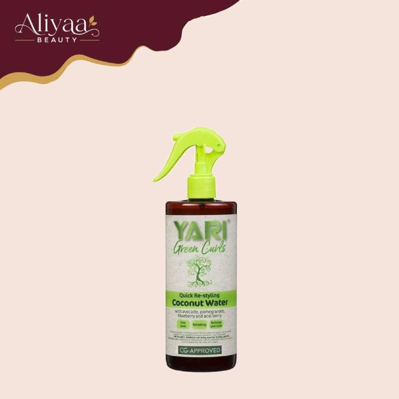 YARI Green Curls Agua de Coco para Rizado, Spray de Peinado Rapido con Aguacate y Granada, 500ml YARI Green Curls Agua de Coco para Rizado, Spray de Peinado - Image 1